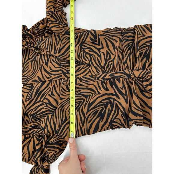 Diane Von Furstenberg Maxi Dress Sz M Animal Print Mesh Rouched Party Event - Picture 12 of 16